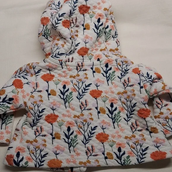 Catherine Malandrino  Floral Baby Hooded Jacket Size 0-3 Months   Fall Winter - Picture 6 of 6